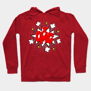 OMG!! Comic Bubble Red Hoodie